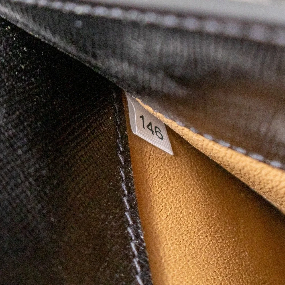 Rare PRADA Saffiano Business Bag‎ Briefcase Dial Type Leather Black Men's
